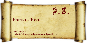 Harmat Bea névjegykártya